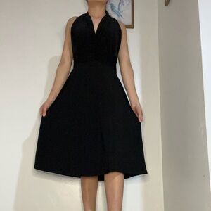 Evan Picone Black Backless Dress